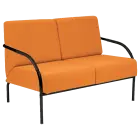 SPA 2 černý lak, koženka AN 030 - koženka oranžová